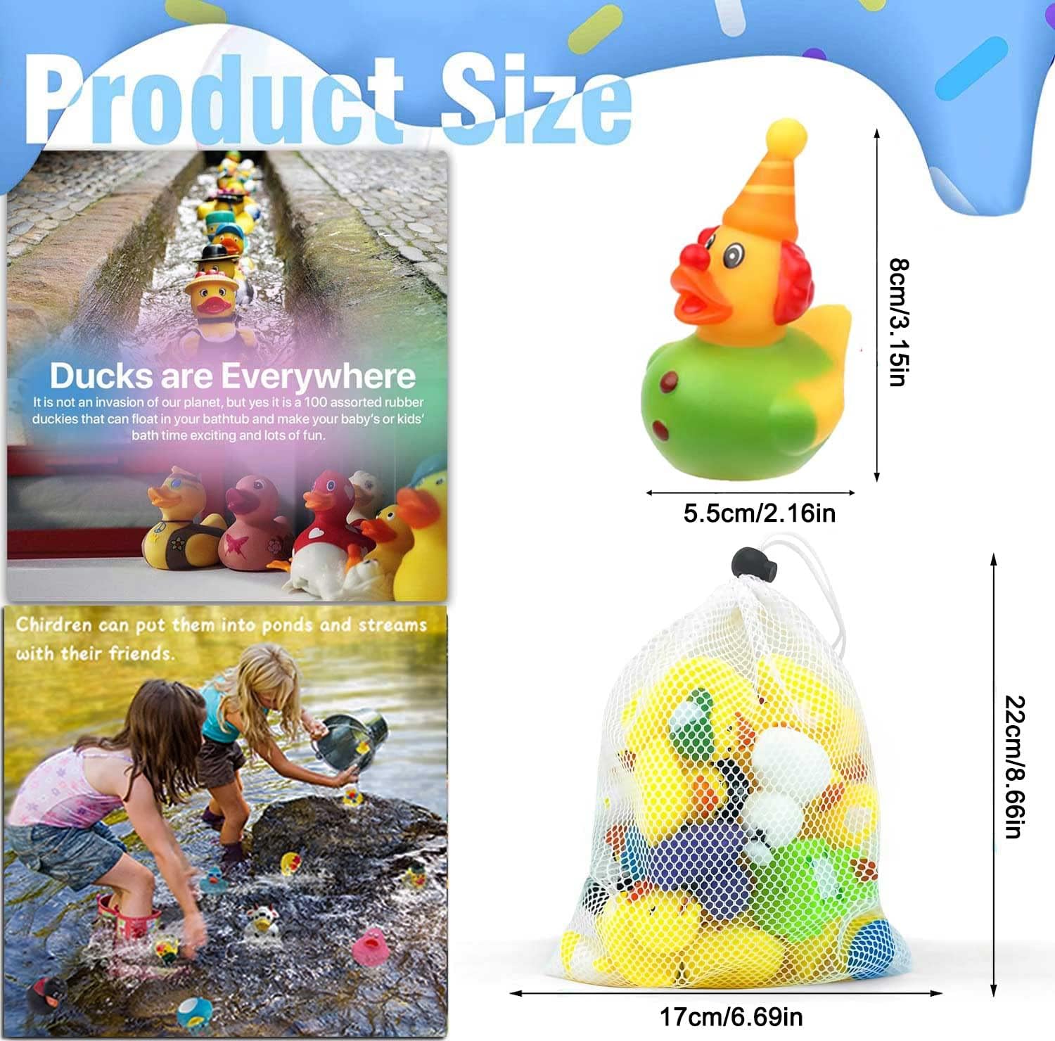 Detalle 2 de Rubber Duck Bath Toys, 15-Pack