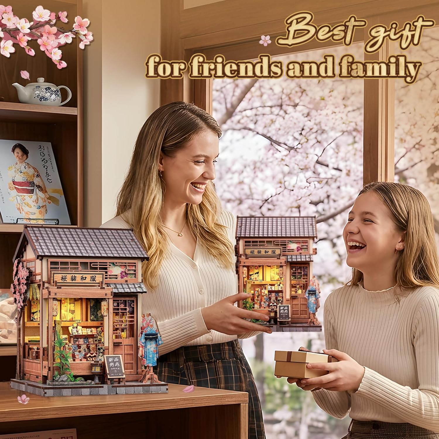 Detalle 2 de Cutefun Book Nook Kit: Sakura Kimono Shop DIY Miniature Dollhouse