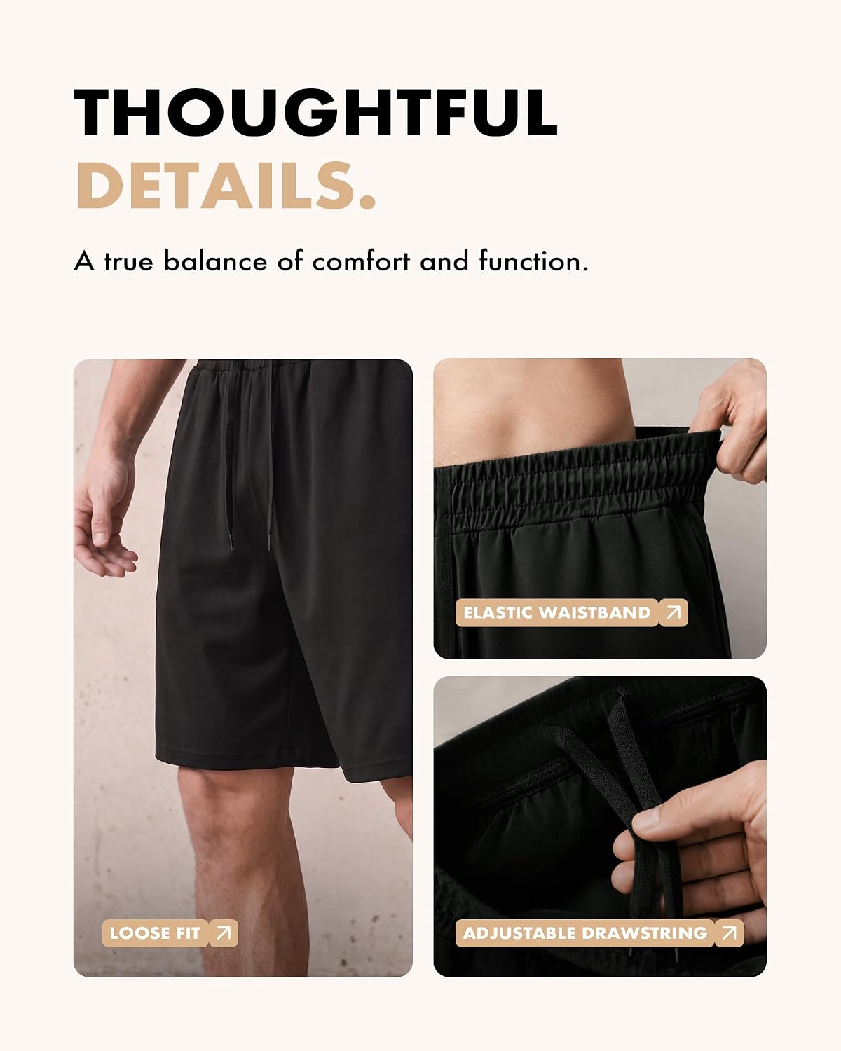 Thumbnail 1 de BOOJO Athletic Shorts 3 Pack Gym Basketball
