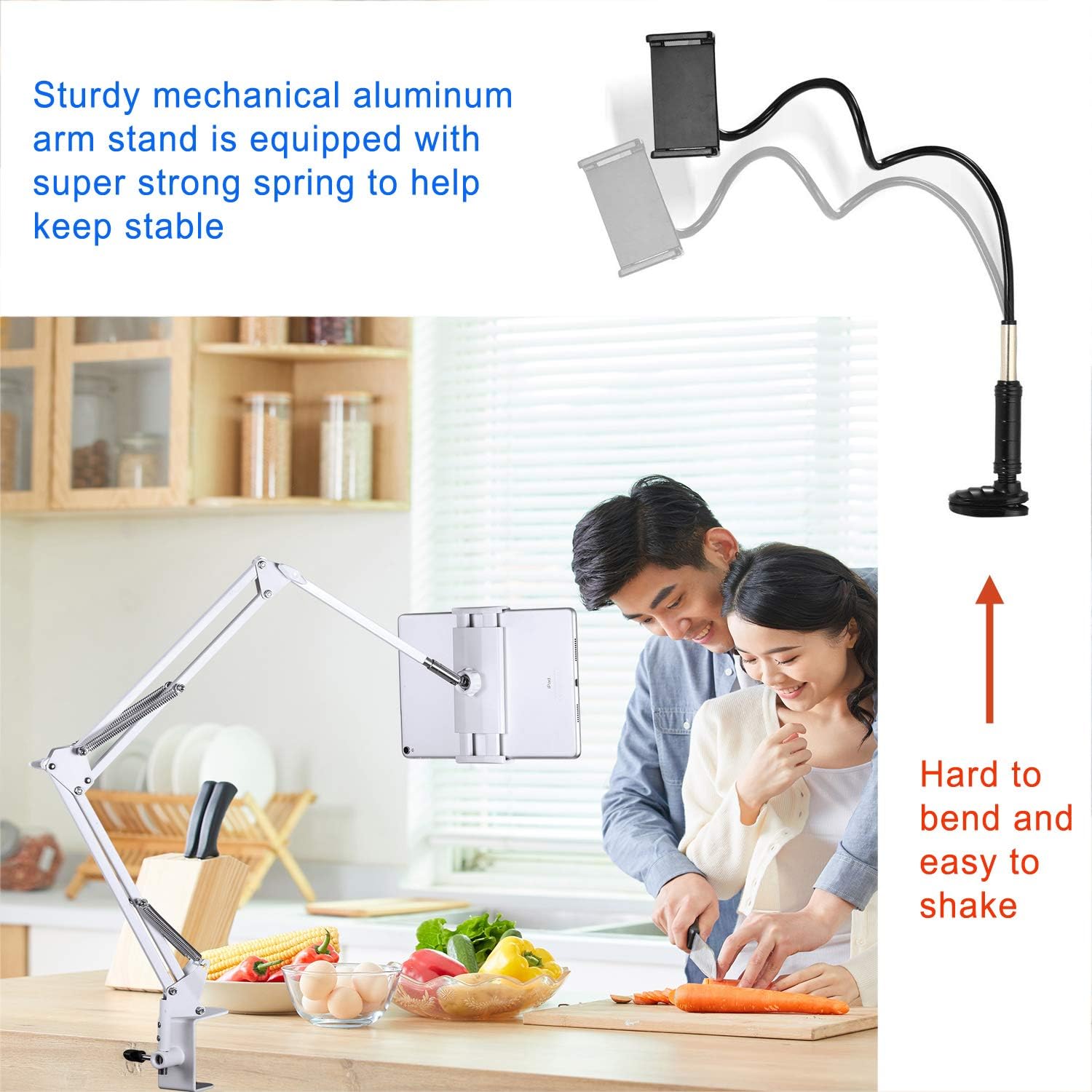 Detalle 2 de Adjustable Foldable Tablet Stand 360° Rotation