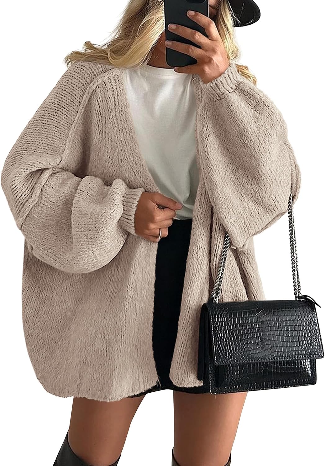 Detalle de PRETTYGARDEN 2026 Oversized Cardigan sweater
