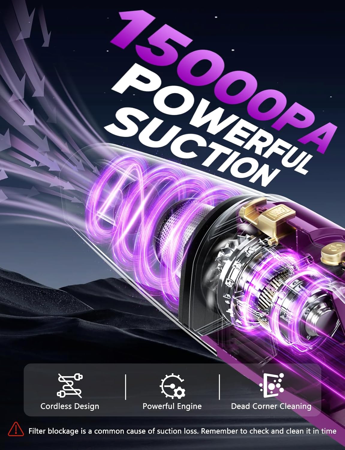 Thumbnail 1 de ZJZJ Handheld Vacuum 15000PA Powerful Suction