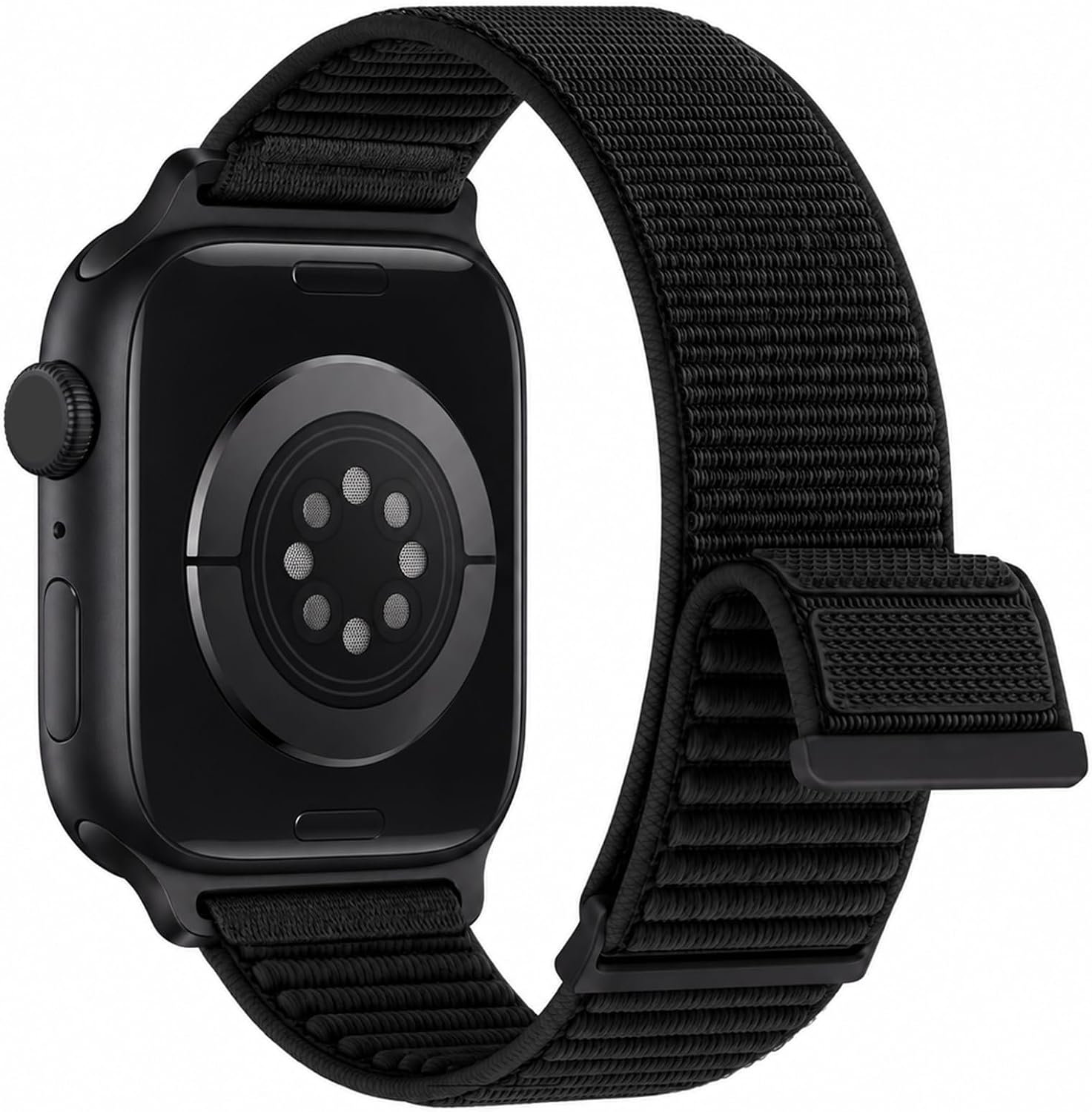 Detalle de OMECKY Sport Band for Apple Watch (46mm/44mm/49mm) Nylon Stretchy Loop — Breathable, All-Day Comfort