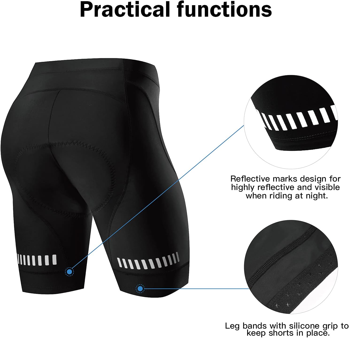 Thumbnail 2 de NOOYME Radlerhose Damen gepolstert – schnelltrocknend, elastisch und komfortabel