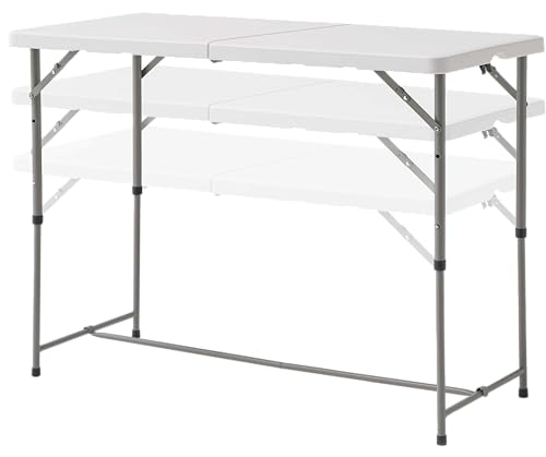Detalle de KG KITGARDEN Mesa Plegable Portátil Multifuncional 122x60cm – Blanco