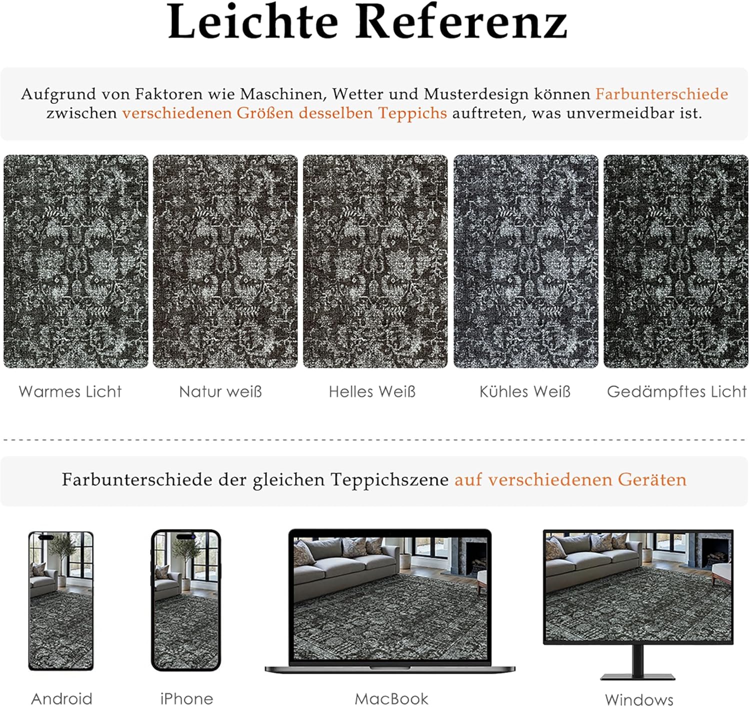 Thumbnail 1 de HUGEAR Vintage Tiefschwarz waschbarer Teppich 60x90 cm – rutschfest für Eingangsbereich & Bad