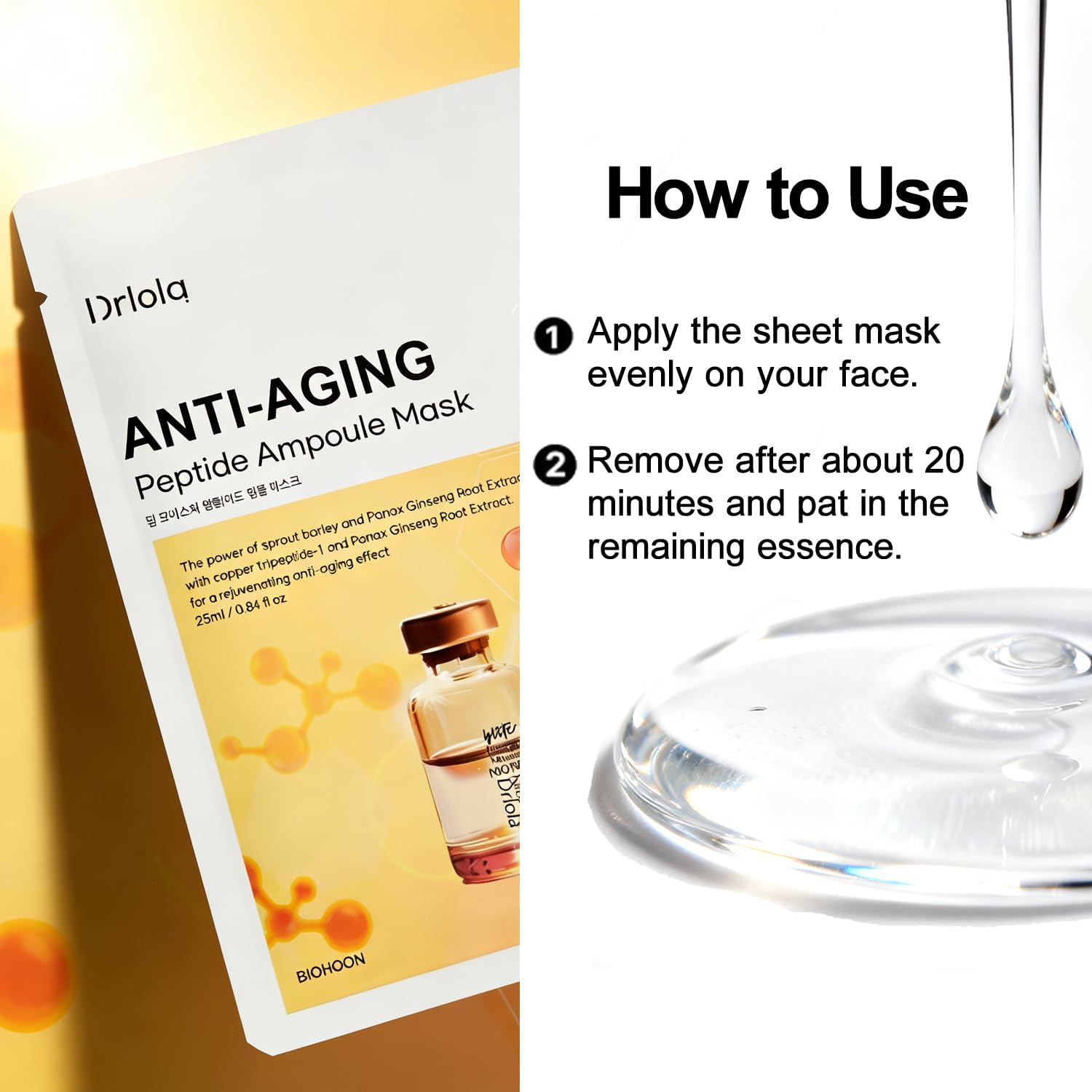 Thumbnail 6 de Byulbyulskin gezichtsmasker, 10 vellen met niacinamide en koperpeptide-1