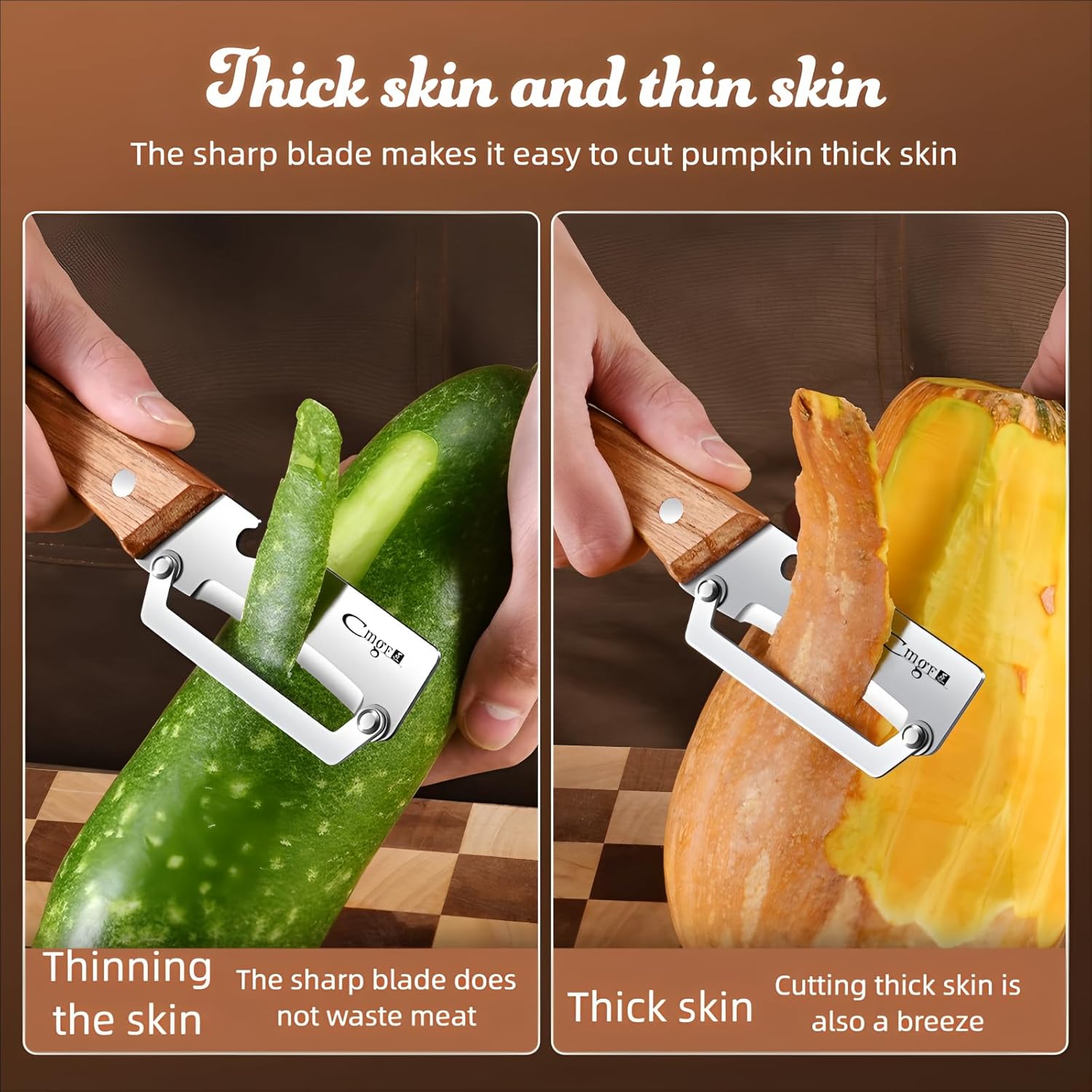 Thumbnail 2 de ANMIOU Premium Vegetable Peeler with Wood Handle