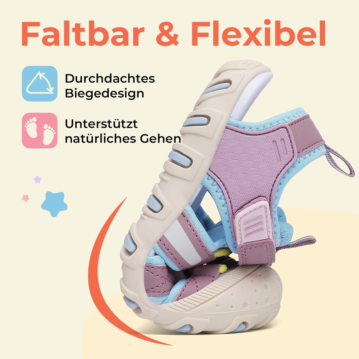 Thumbnail 5 de SAGUARO Sandalen Mädchen – Geschlossene Sommer-Trekkingsandalen mit Klettverschluss (25–38)