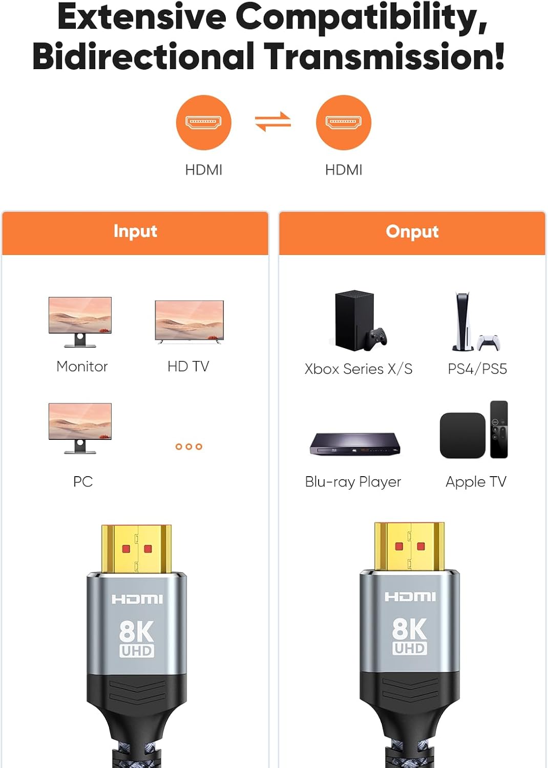 Thumbnail 5 de Snowkids HDMI 2.1 Cable 2m — 48Gbps HDMI cable