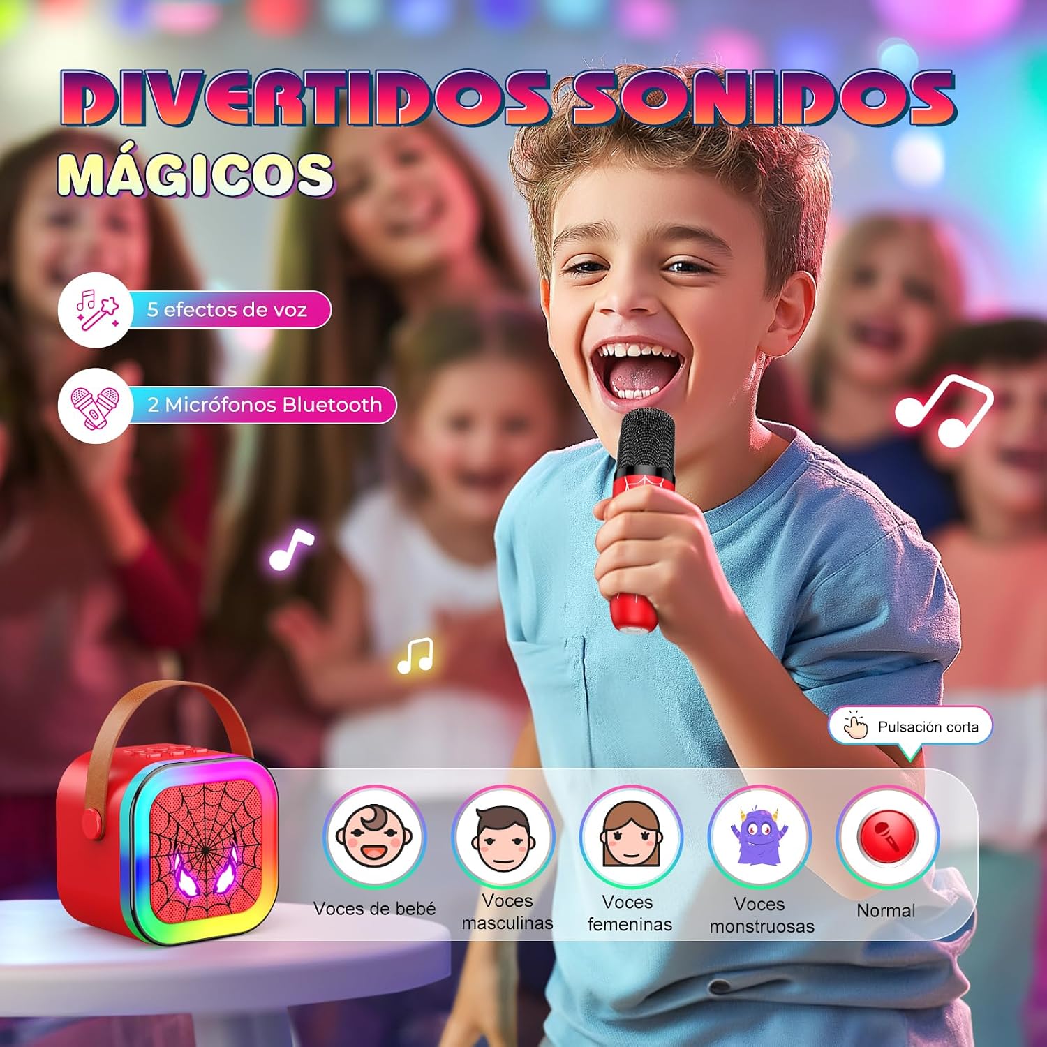 Thumbnail 2 de Braxel Karaoke 2 Micrófonos Inalámbricos para Niños