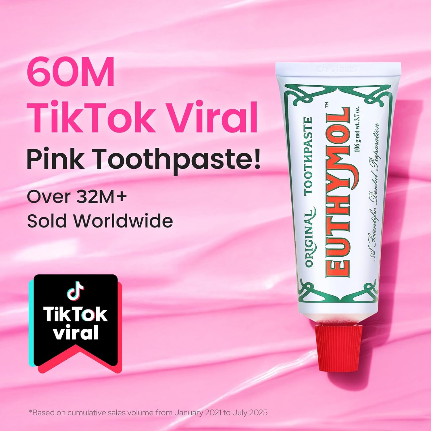 Detalle 2 de EUTHYMOL Original Pink Toothpaste 3.7 fl oz