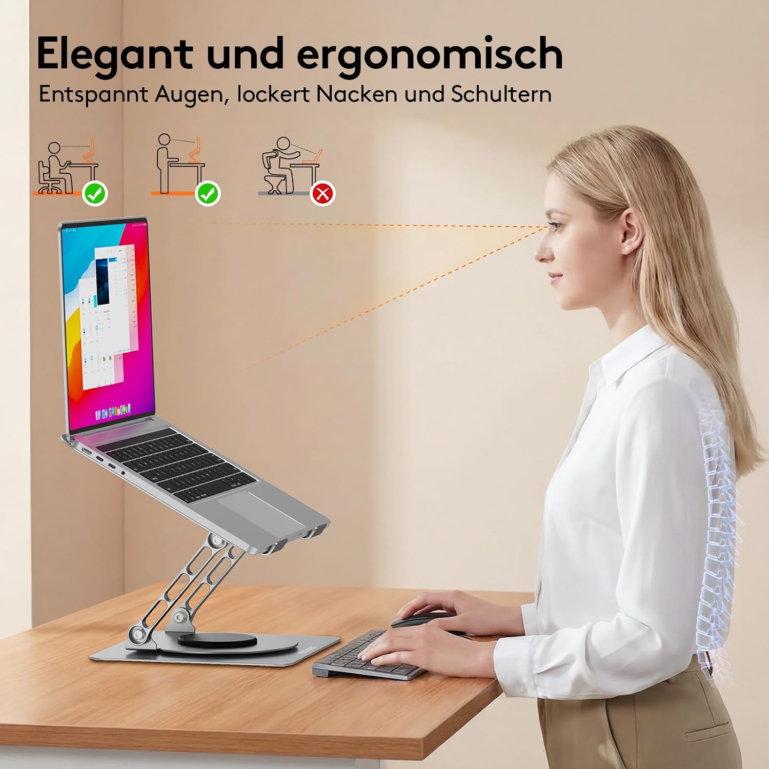 Thumbnail 4 de TECKNET 360° Laptop Ständer Höhenverstellbar