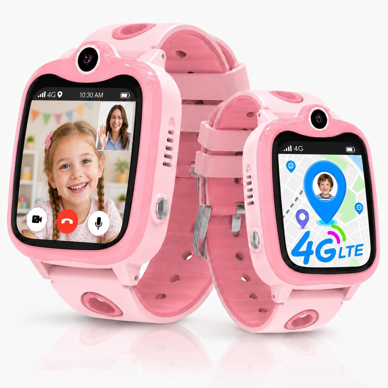 Imagen de ELEJAFE 4G GPS Kids Smart Watch – Pink en OfertitasTOP