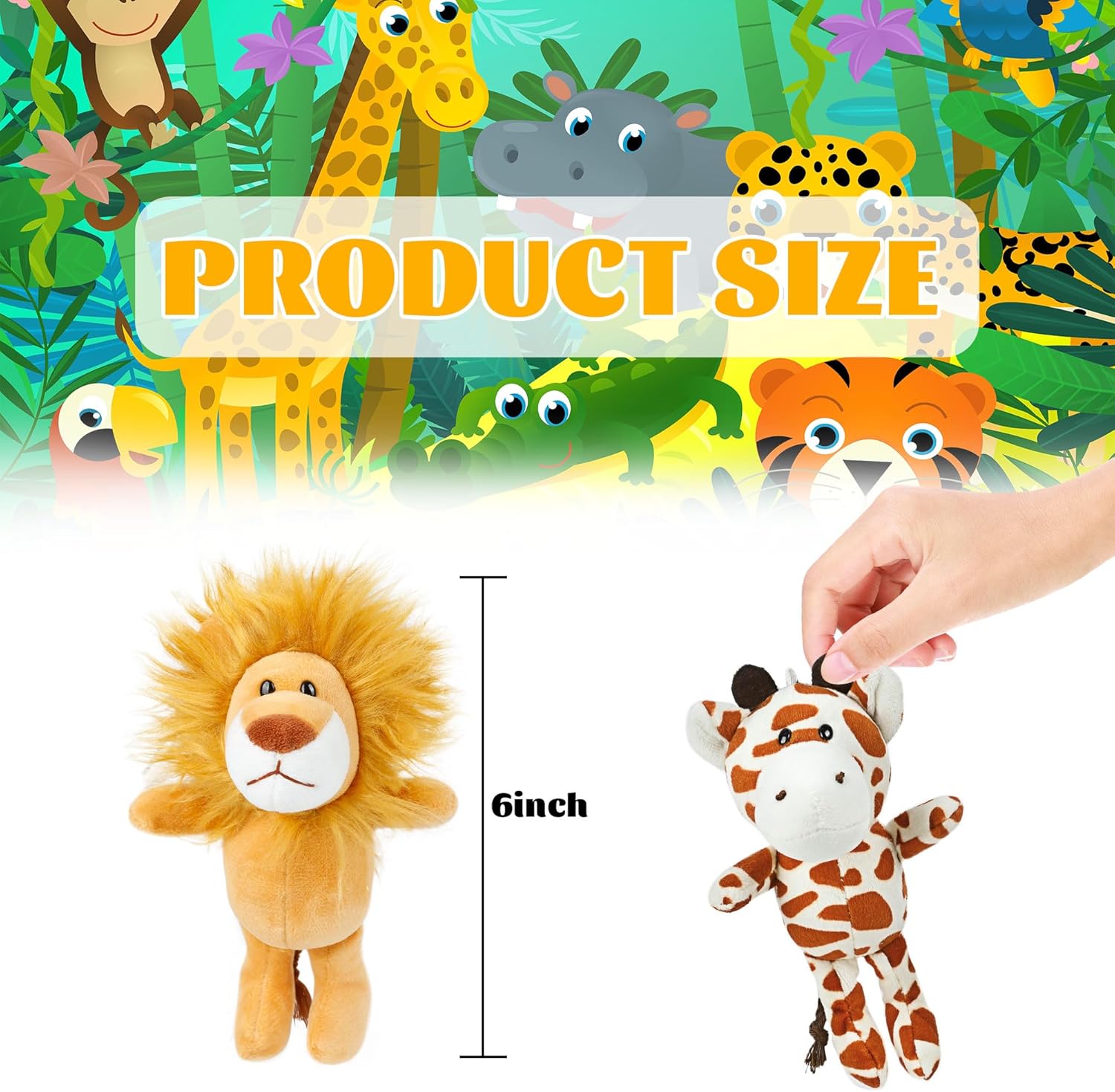 Thumbnail 3 de Spoilu 12-Piece Small Stuffed Animals Bulk Plush Set (6-Inch) for Classrooms, Parties & Baby Showers