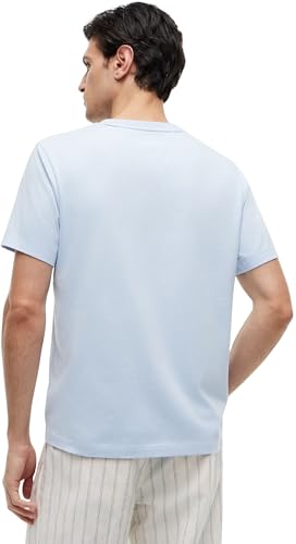 Detalle de Tommy Hilfiger Seasonal Solid Tee : T-shirt homme bleu en coton