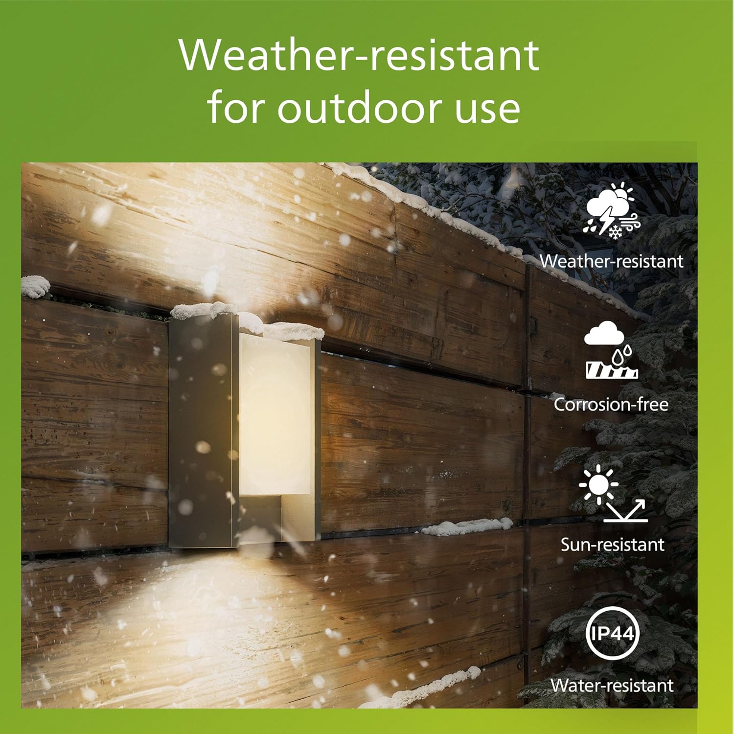 Thumbnail 5 de Philips Arbour LED Outdoor Wall Light (6W, 700 lm, 2,700K) in Anthracite Grey – IP44 weather-resistant