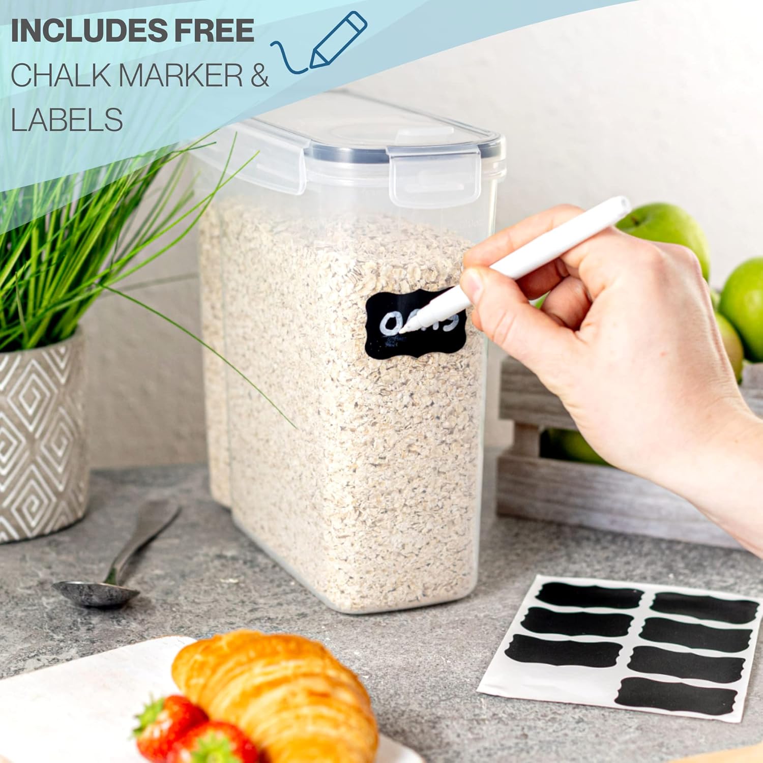 Thumbnail 4 de nuovva 4L cereal storage containers