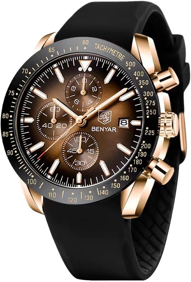 Detalle de Benyar Chronograph Quarz Uhr 45 mm