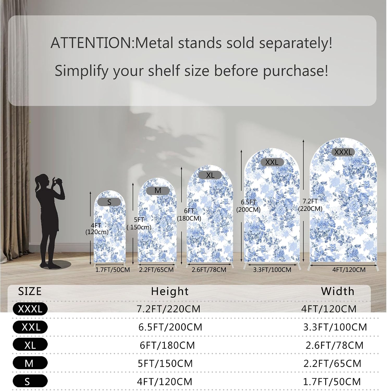 Detalle de Arch Backdrop Cover 4x7.2 ft