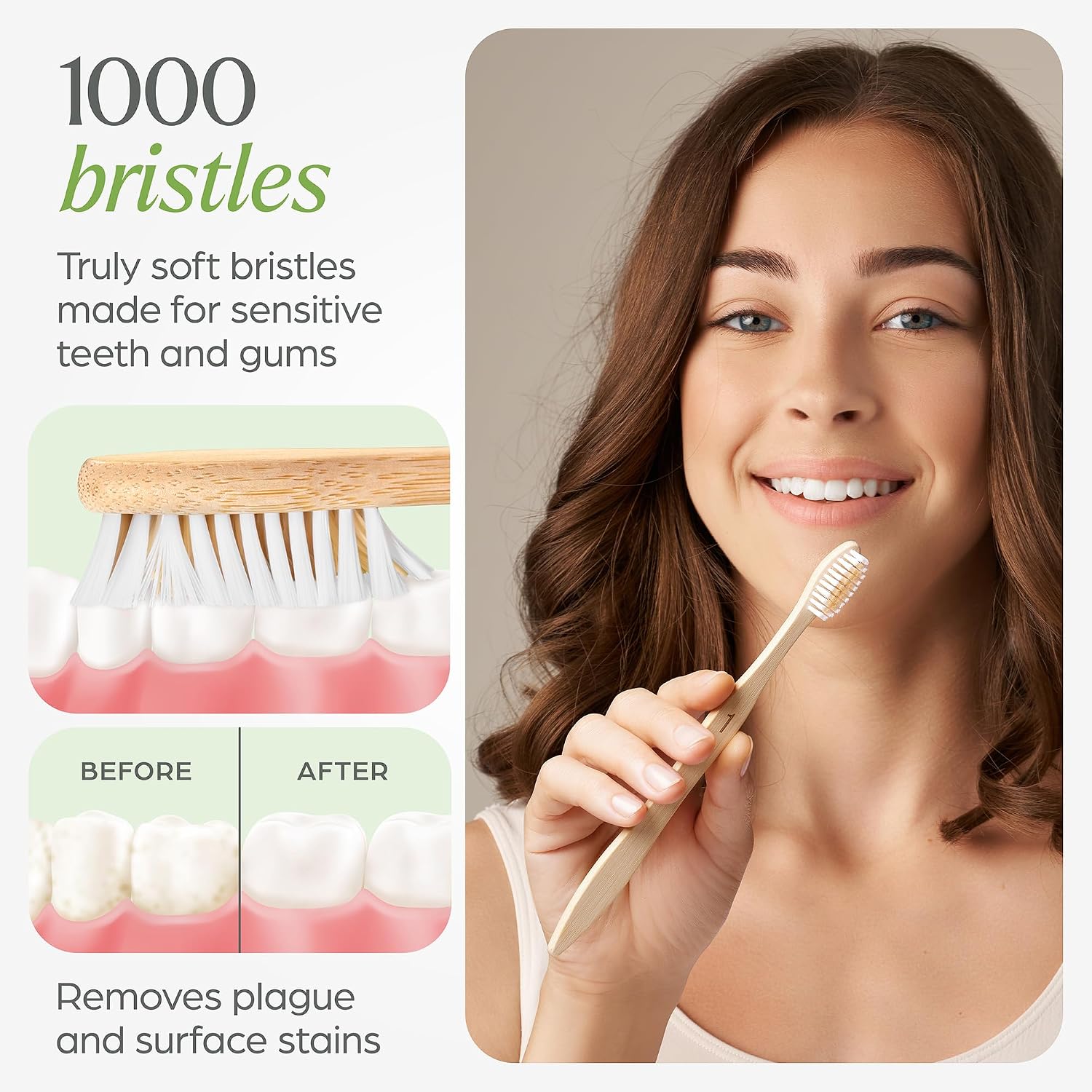 Thumbnail 2 de VIVAGO Bamboo Toothbrushes 10 Pack