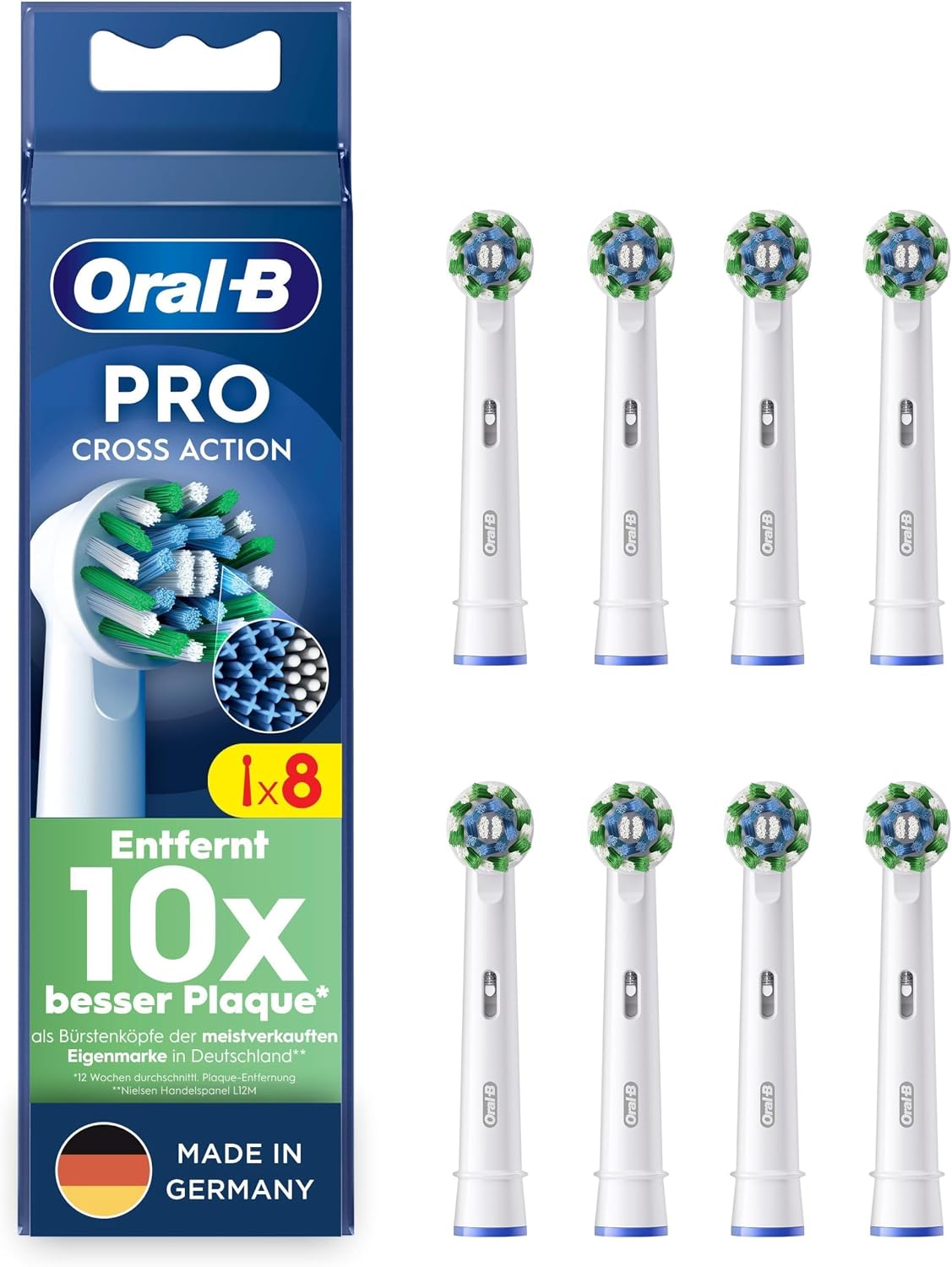 Detalle de Oral-B Pro CrossAction Aufsteckbürsten 8 Stück 🪥