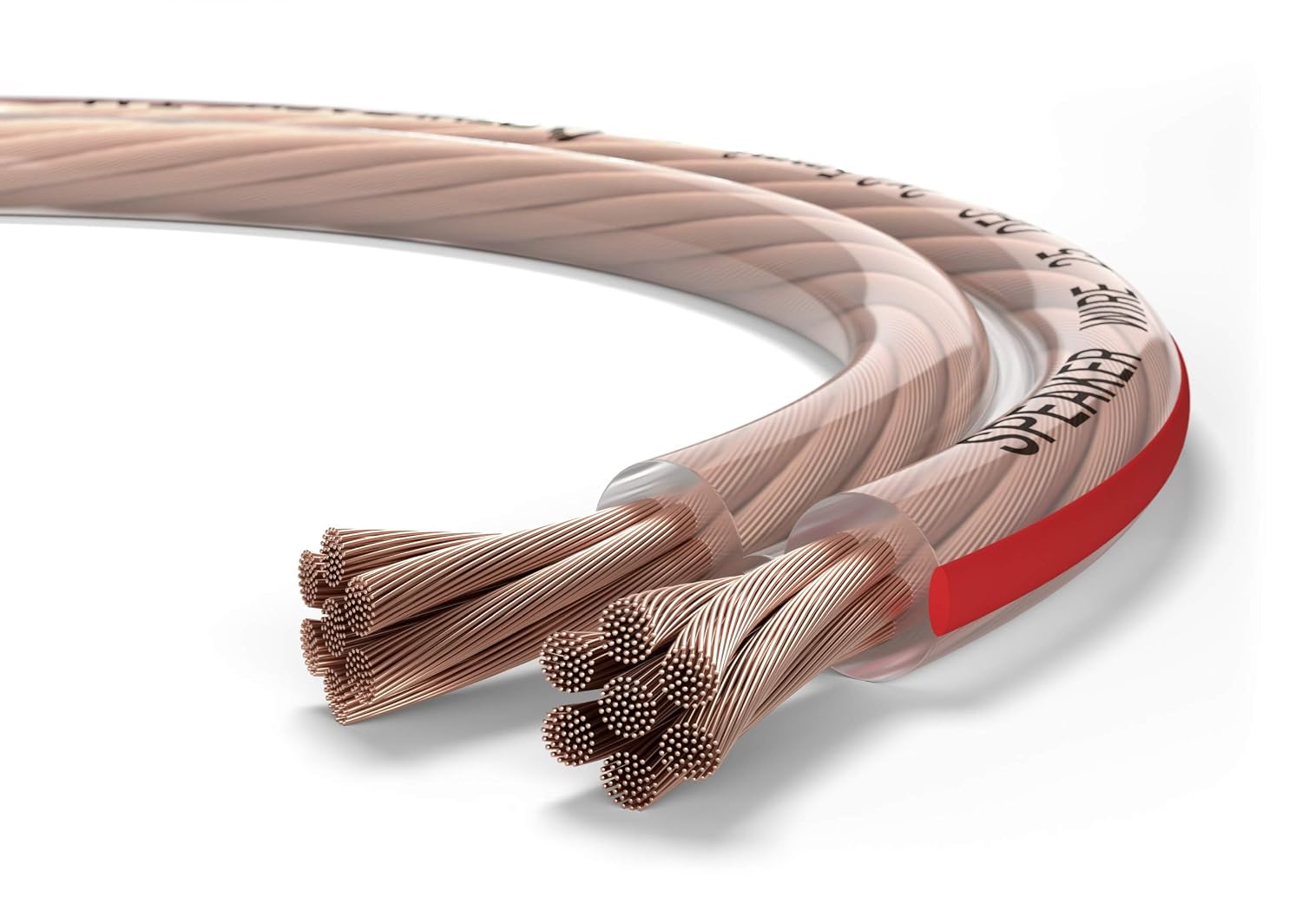 Detalle de Oehlbach 108 kabel głośnikowy 2 × 2,5 mm² OFC, przezroczysty, 30 m