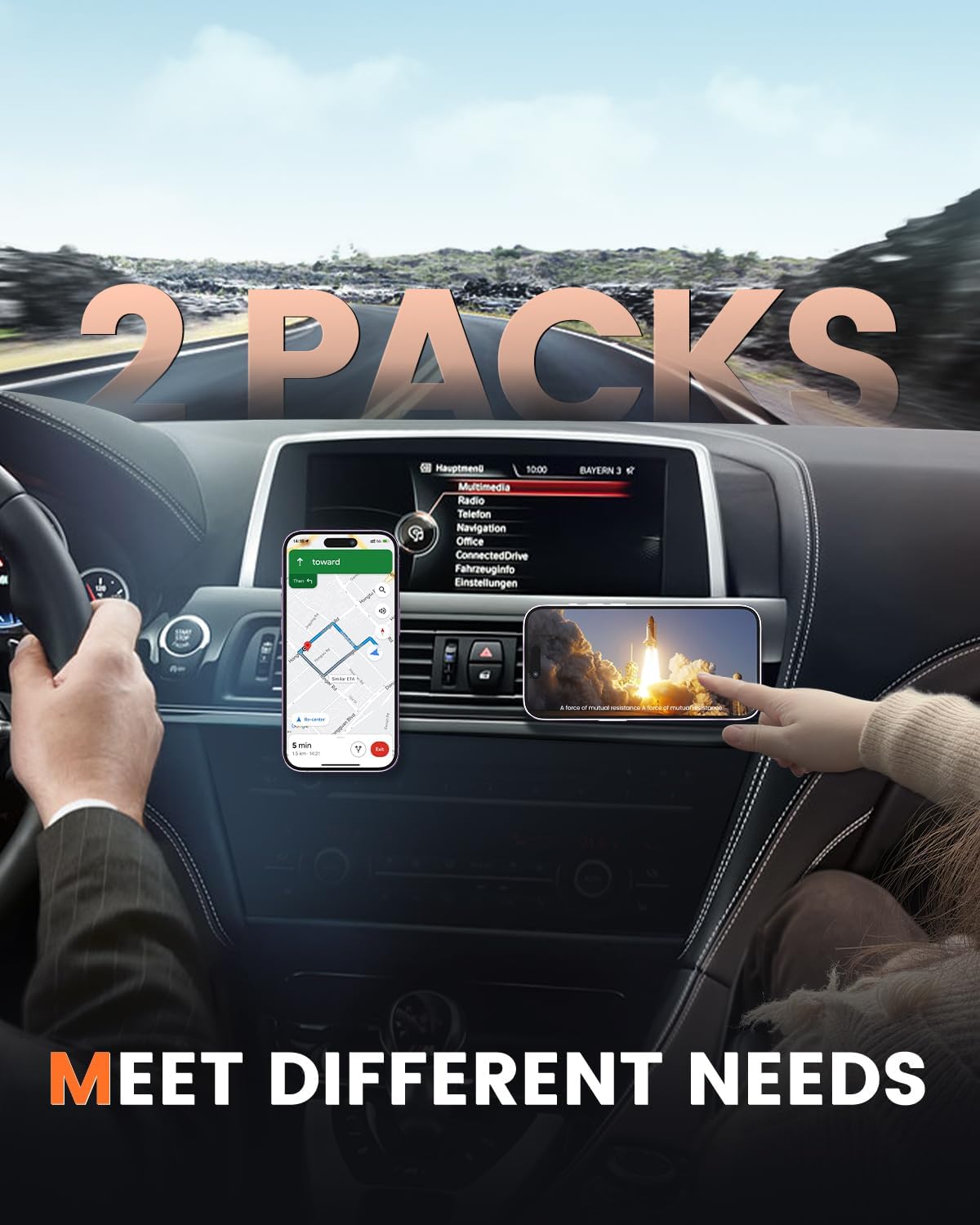 Detalle 2 de APPS2Car Magnetic Phone Mount 2 Pack