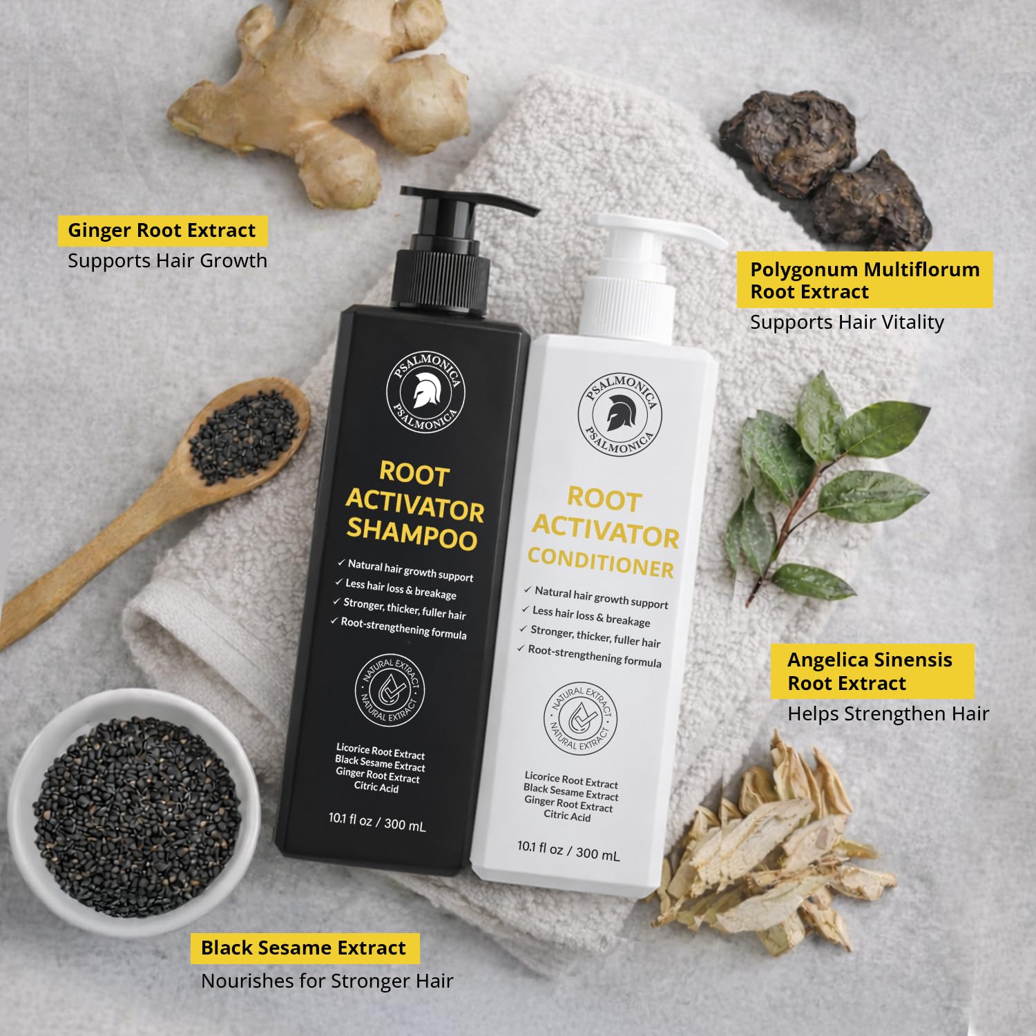 Detalle 2 de Hair Growth Shampoo and Conditioner Set: Sulfate-Free Root Activator for Thicker, Healthier Hair