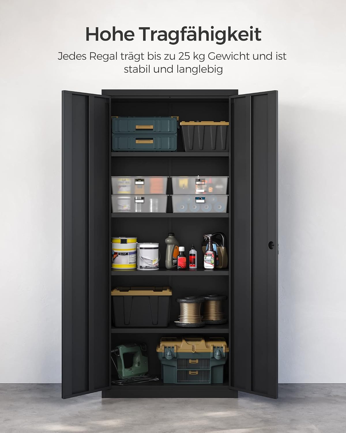 Thumbnail 5 de SONGMICS OMC015B01 Aktenschrank 5 Ebenen mit Schloss 🗄