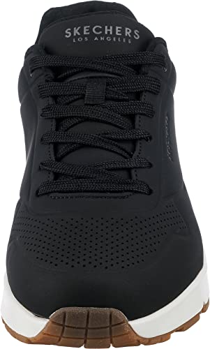 Detalle de Skechers Uno Stand On Air para hombre — Dark Black Durabuck Trim, talla 42.5 EU