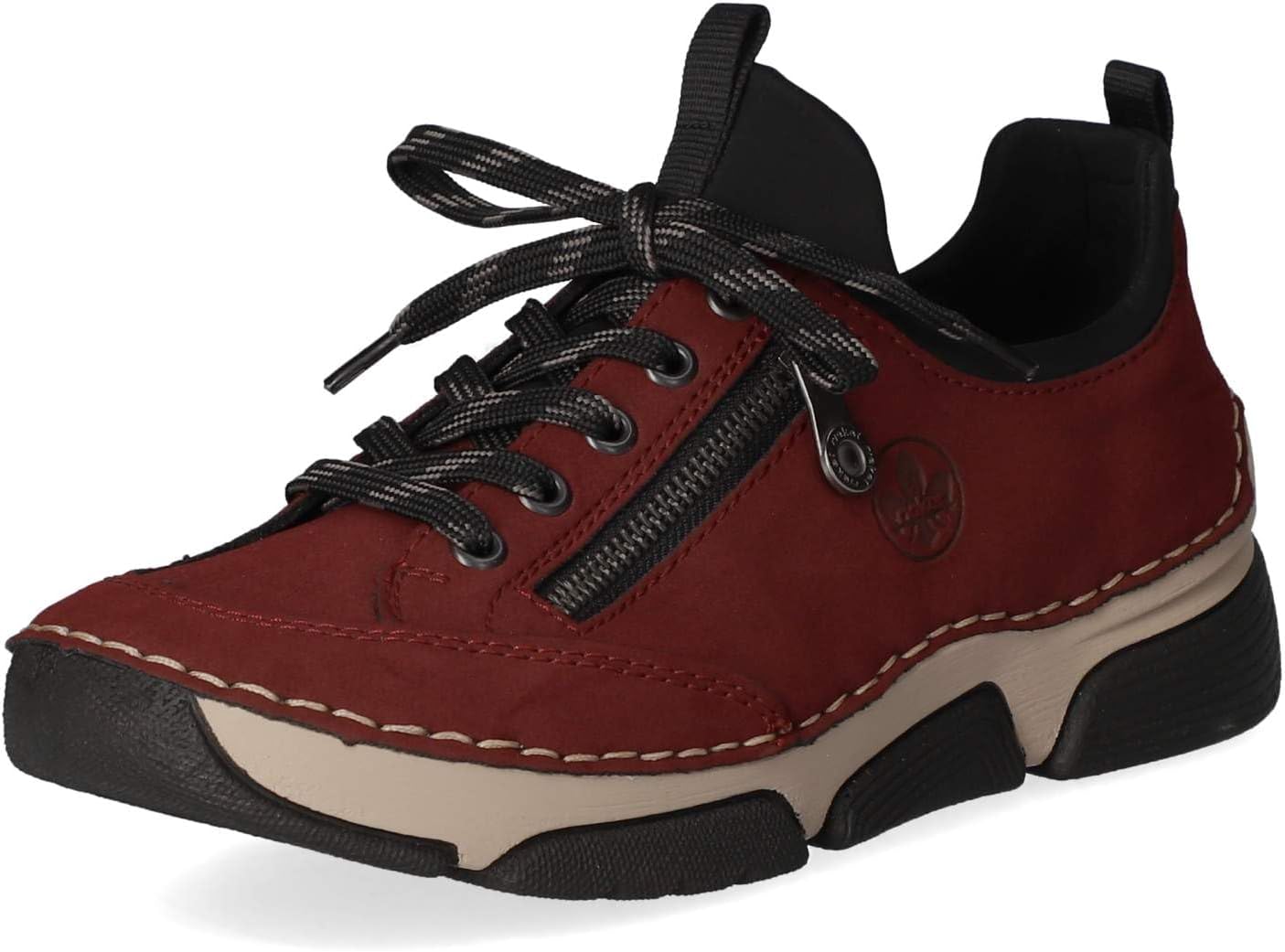 Detalle de Rieker Damen Low-Top Sneaker 45973 – Halbschuhe für den Alltag