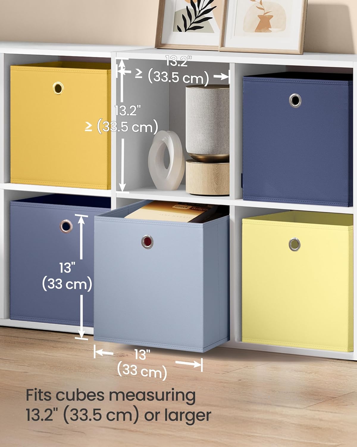 Thumbnail 6 de SONGMICS Storage Cubes Set of 6: Collapsible, Odourless 33x33x33 cm Colourful Fabric Bins
