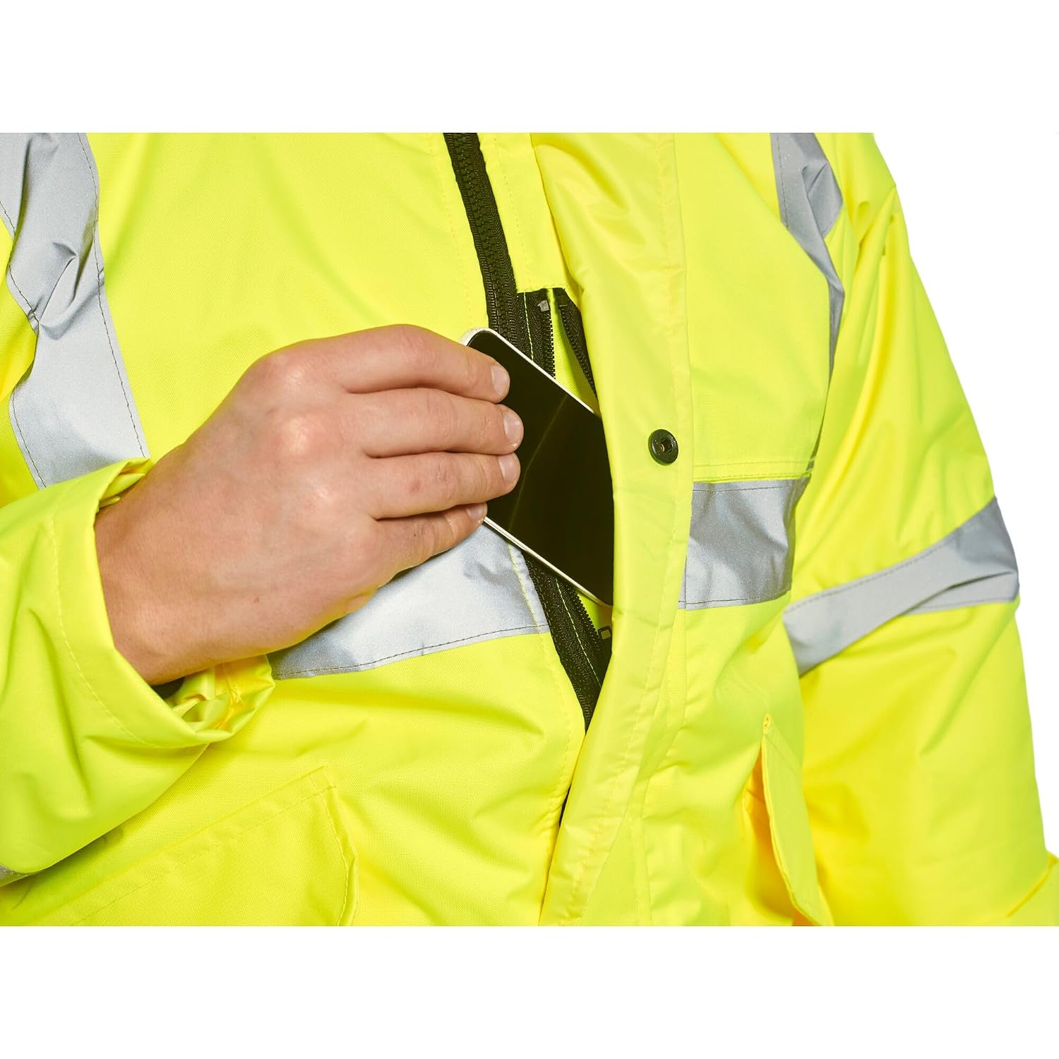 Detalle 2 de Portwest S463 Hi Vis Winter Bomber Jacket – Waterproof, Windproof and Reflective