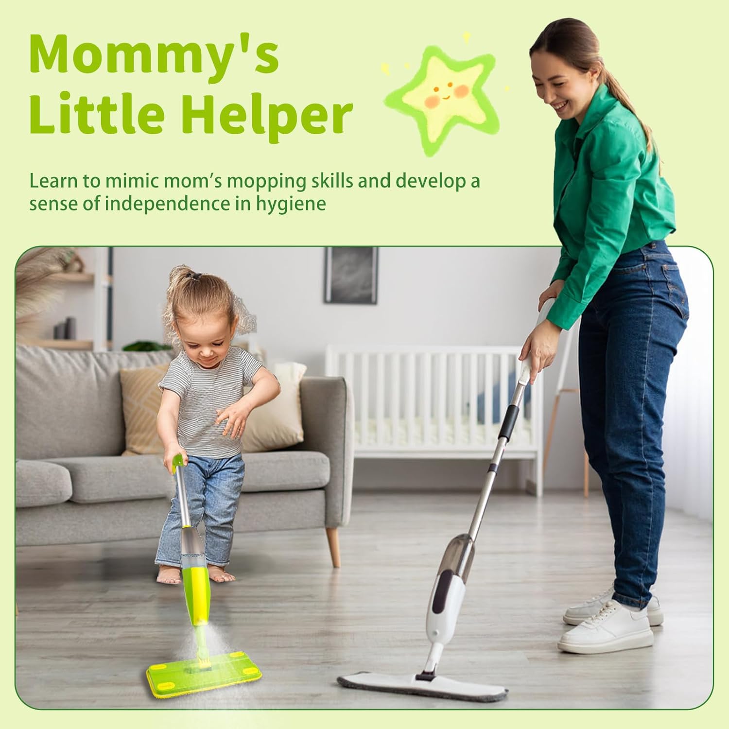 Thumbnail 6 de Lullulii Kids Spray Mop 1-piece toddler set