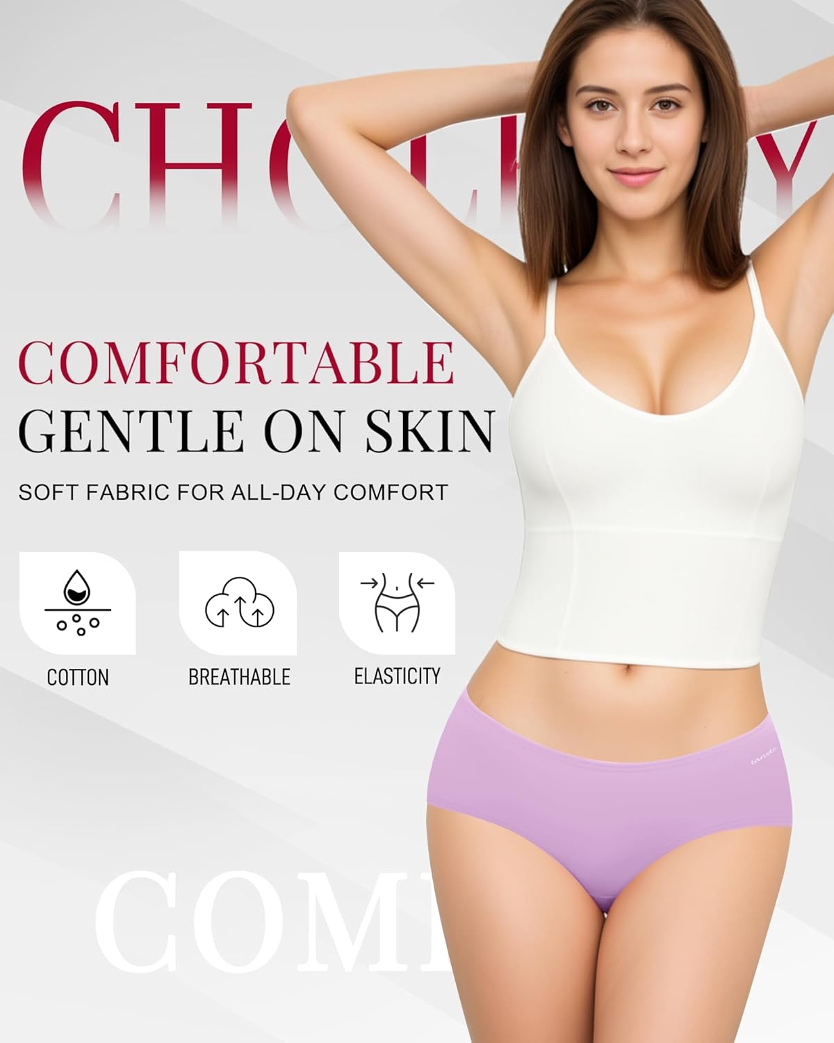 Thumbnail 1 de Cholewy Womens Underwear Multipack – Soft and Stretchy Cotton Knickers for Daily Wear (Pack of 6)
