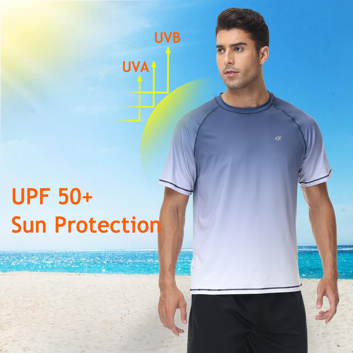 Detalle 2 de Huayuzh Men Rash Guard Top UV50+
