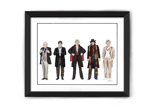 Detalle 2 de Dr Who Art Prints – A4 Set of 3 (14 Doctors) by Generic