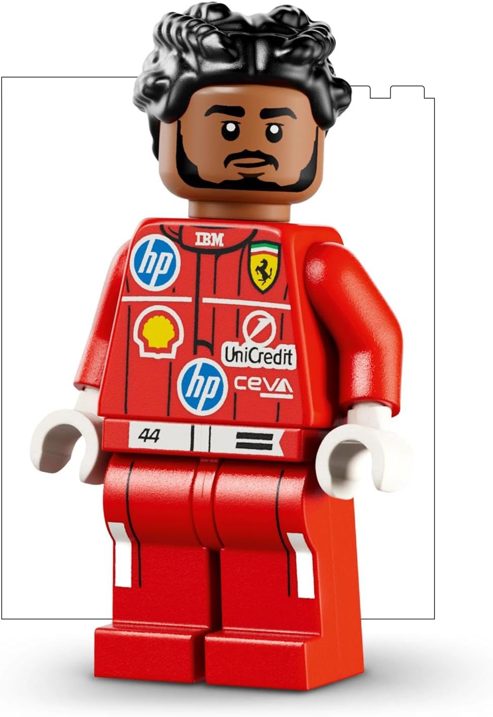 Detalle de LEGO Editions Scuderia Ferrari HP Lewis Hamilton Helmet (43022) – Modello da Esposizione con Minifigure