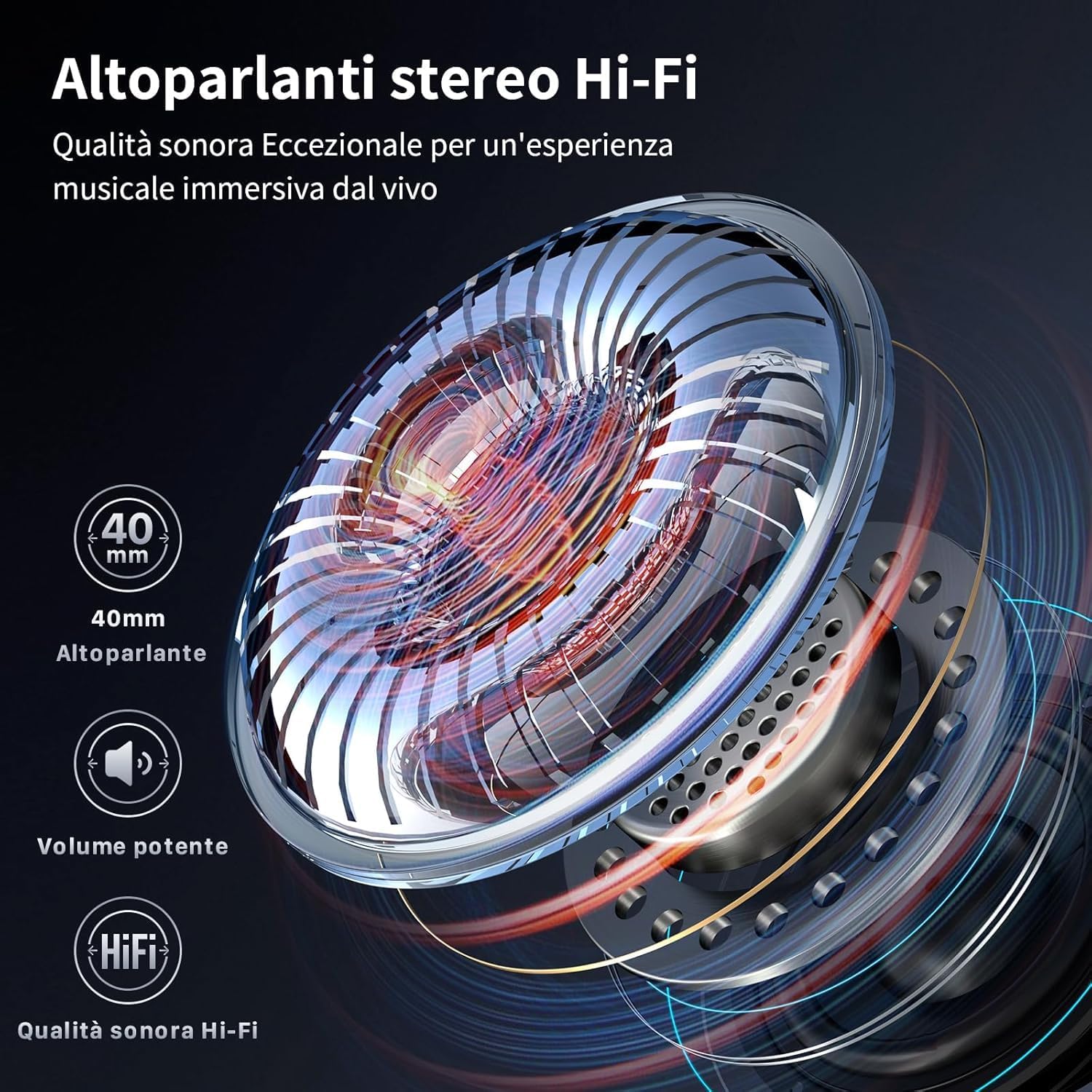 Detalle de Fodsports FX-S Interfono Moto Singolo con Auricolare per Casco – Bluetooth 5.4, IP67, 1000 m, Noise Reduction, HiFi