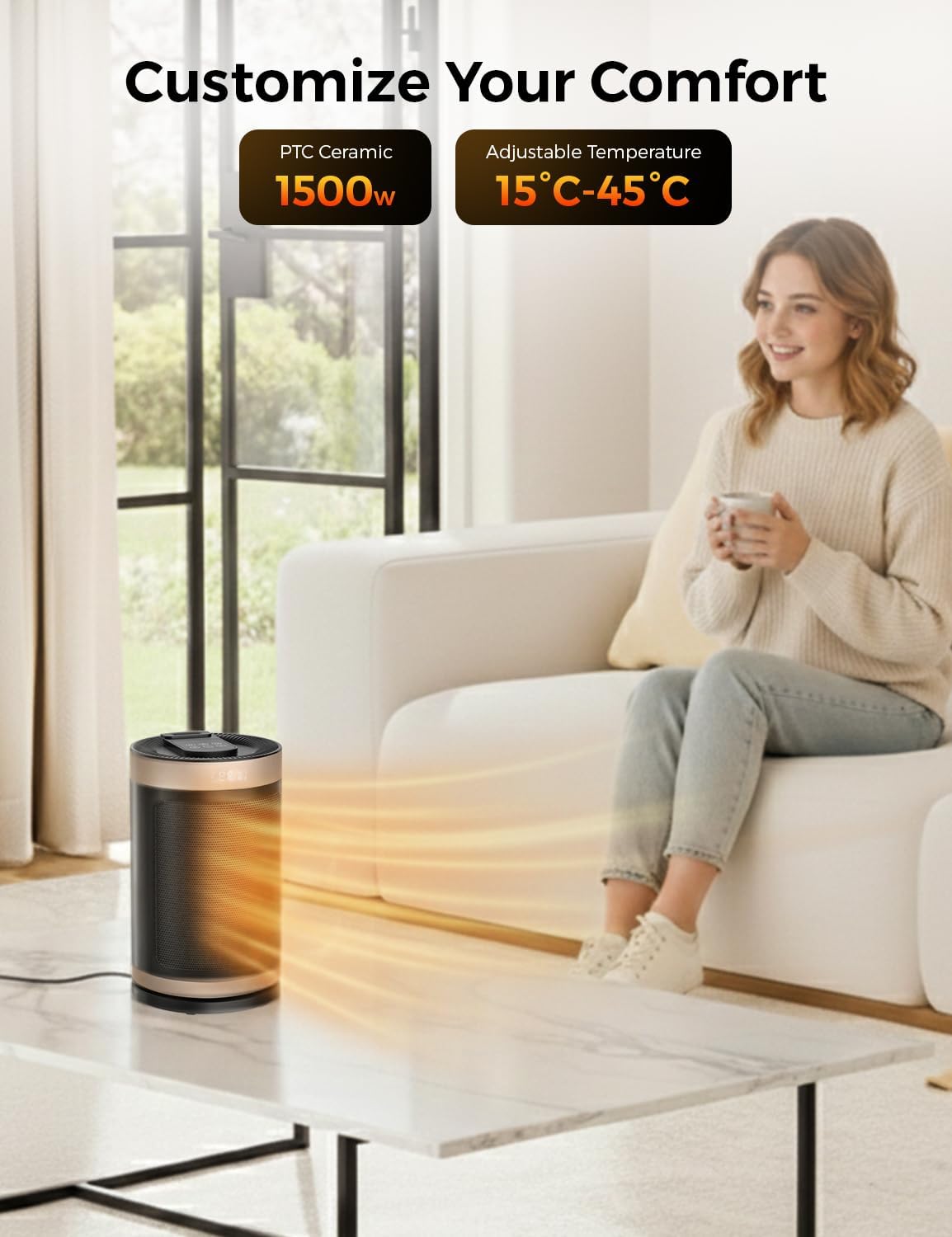 Detalle 2 de EcoNour Electric Heater 1500 W space heater