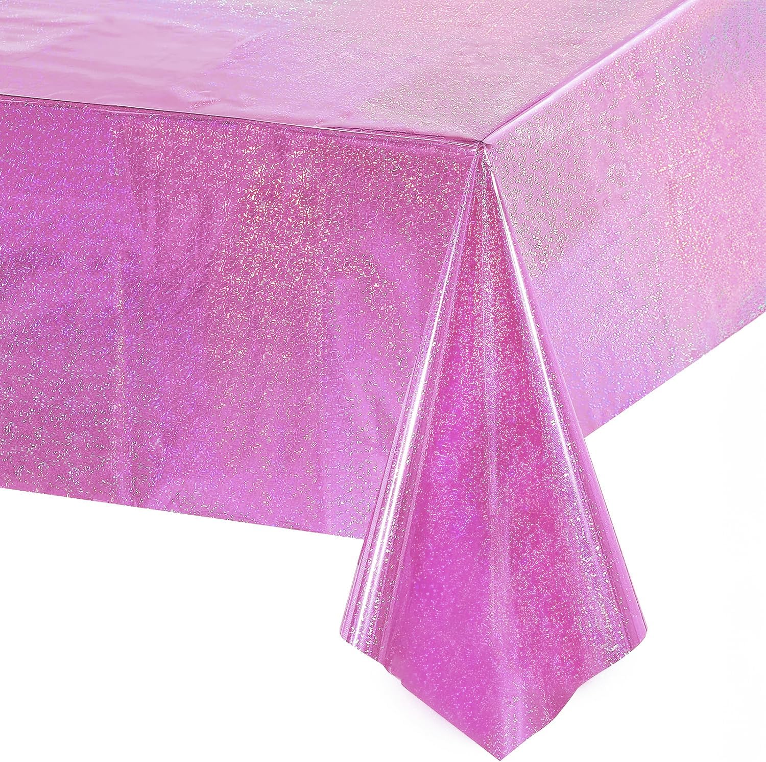Detalle de Irisierende Party Tischdecke – Frozen Geburtstag, 137 x 274 cm, wasserdicht, holografisch, Einweg von GREATRIL