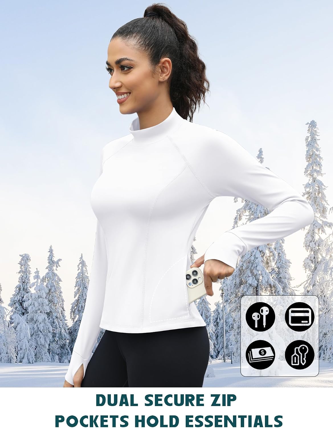 Thumbnail 3 de IECCP Women's Thermal Fleece with Thumb Holes