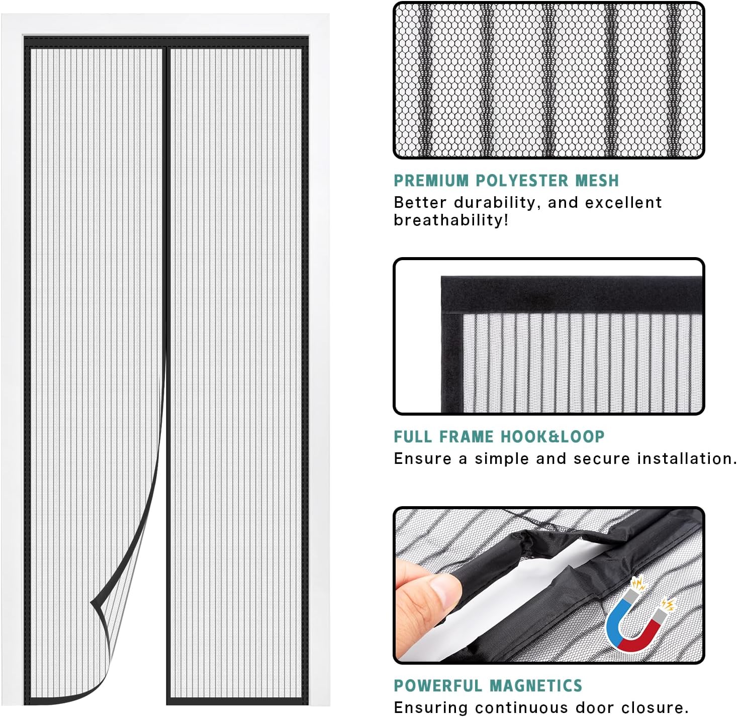 Thumbnail 2 de SMALUCK Magnetic Door Screen 80 x 200 cm