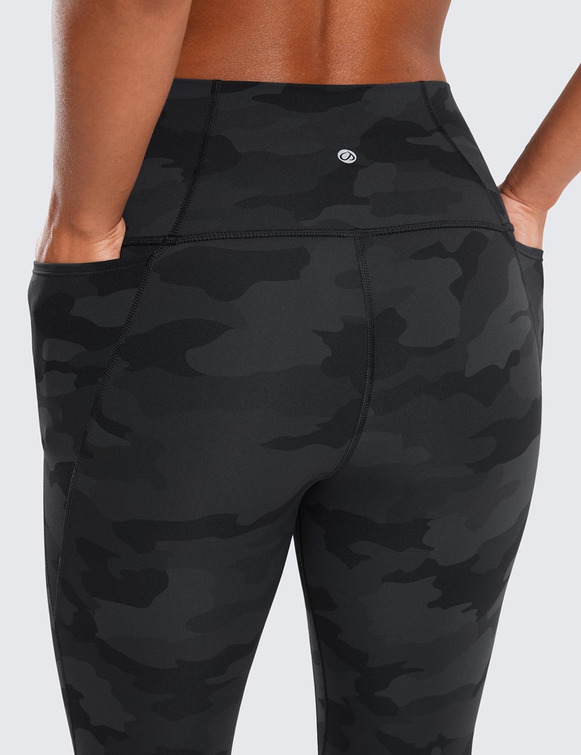 Detalle de CRZ YOGA Da Donna Butterlux Allenamento Capri Ghette con Tasche 48cm/53cm - Vita Alta
