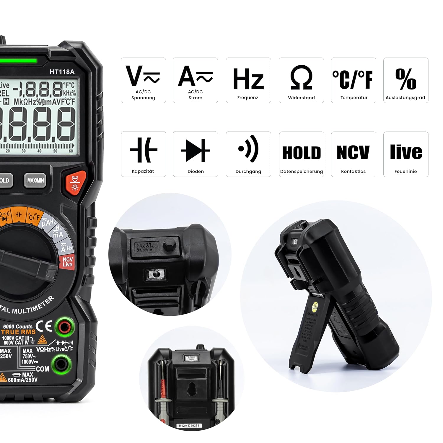 Detalle 2 de KAIWEETS Digital Multimeter 6000 đź›