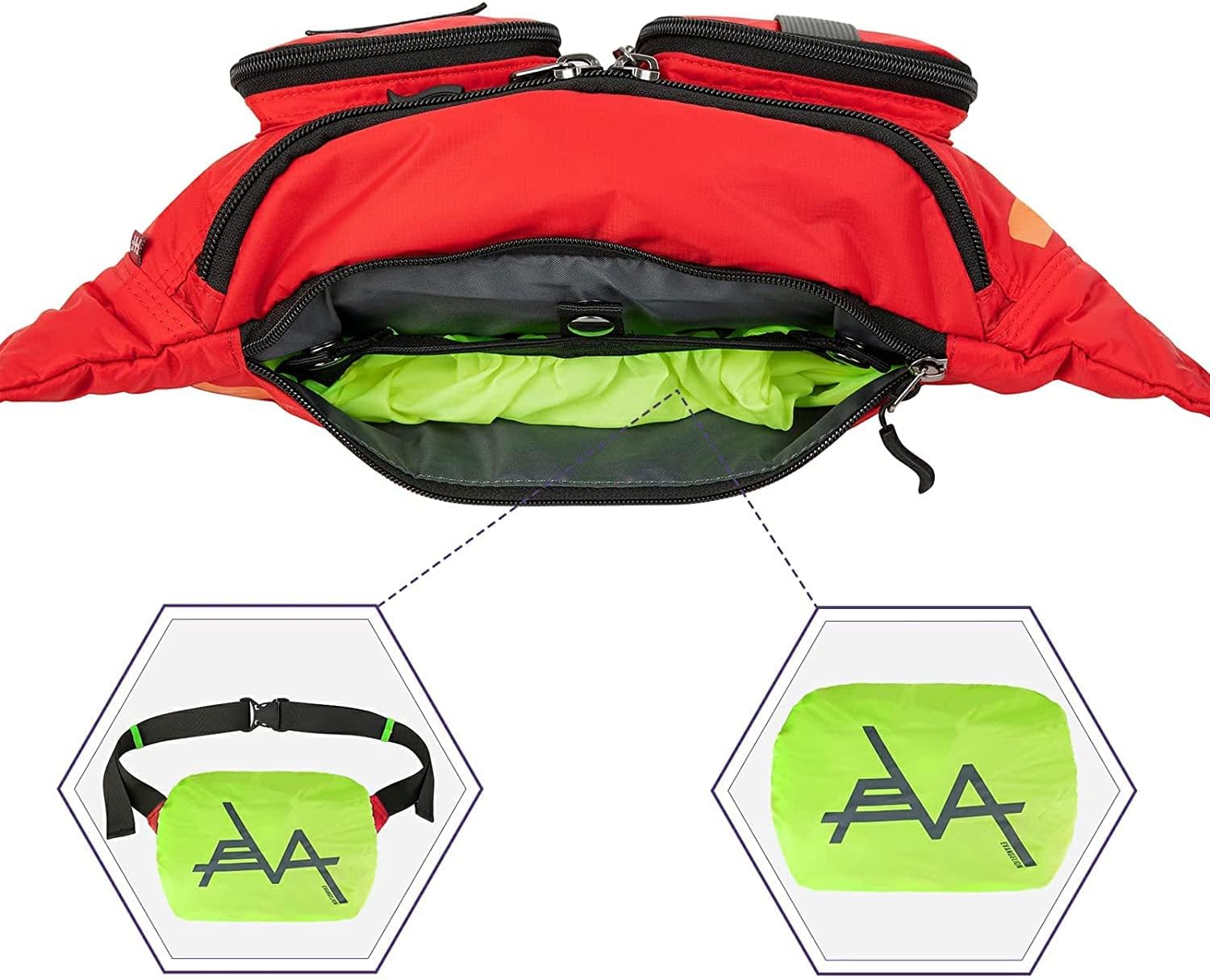 Detalle de FIREFIRST x Radio EVA - Evangelion Above Waist Pouch Cross-Body Shoulder Bags