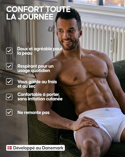 Detalle de DANISH ENDURANCE Boxer Bambou Homme, Caleçon Ultra Doux et Respirant - Lot de 6 Noir XXL