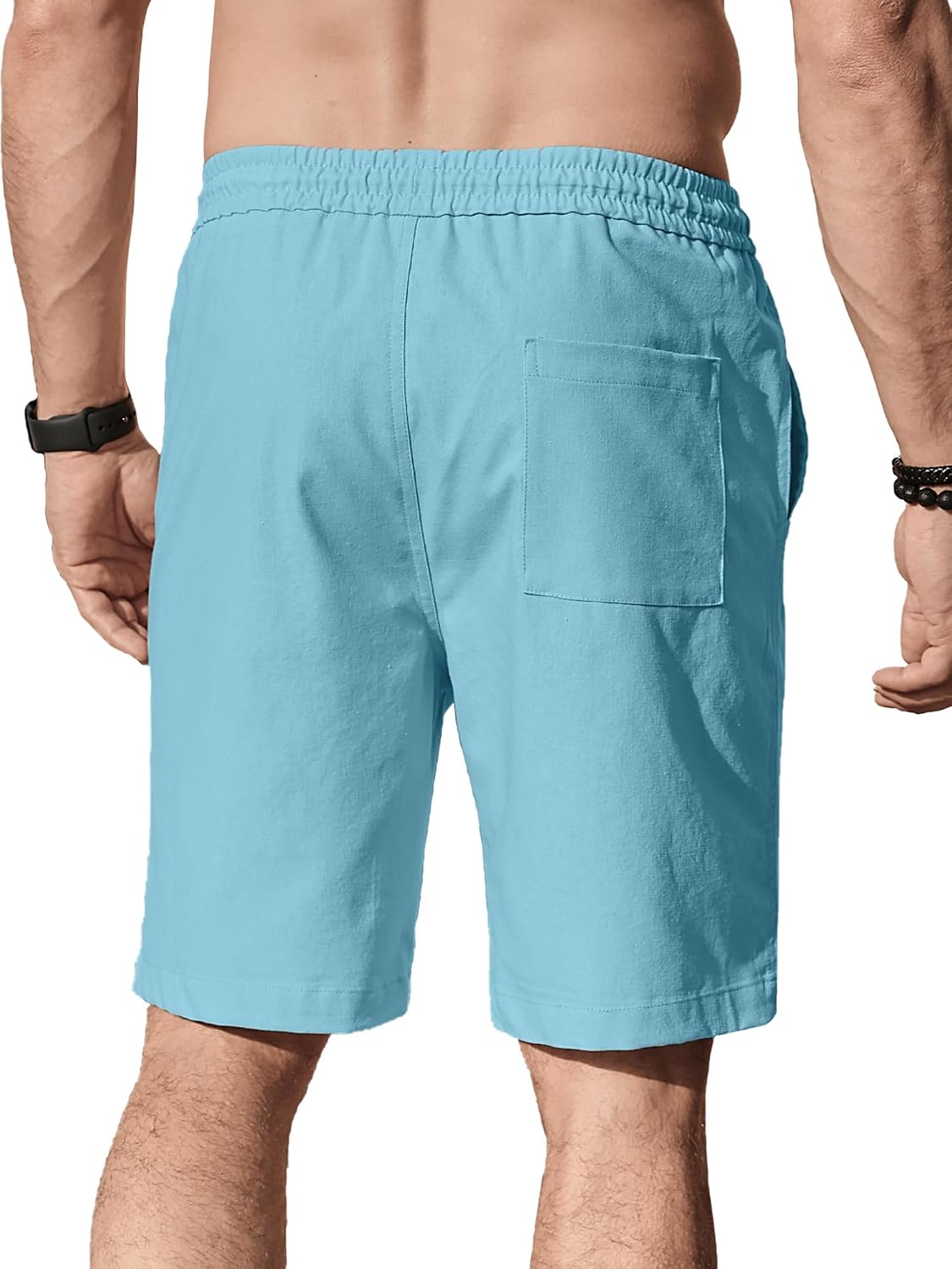 Thumbnail 1 de Comdecevis Men’s Linen Shorts with Elastic Waist & Drawstring (Pockets)