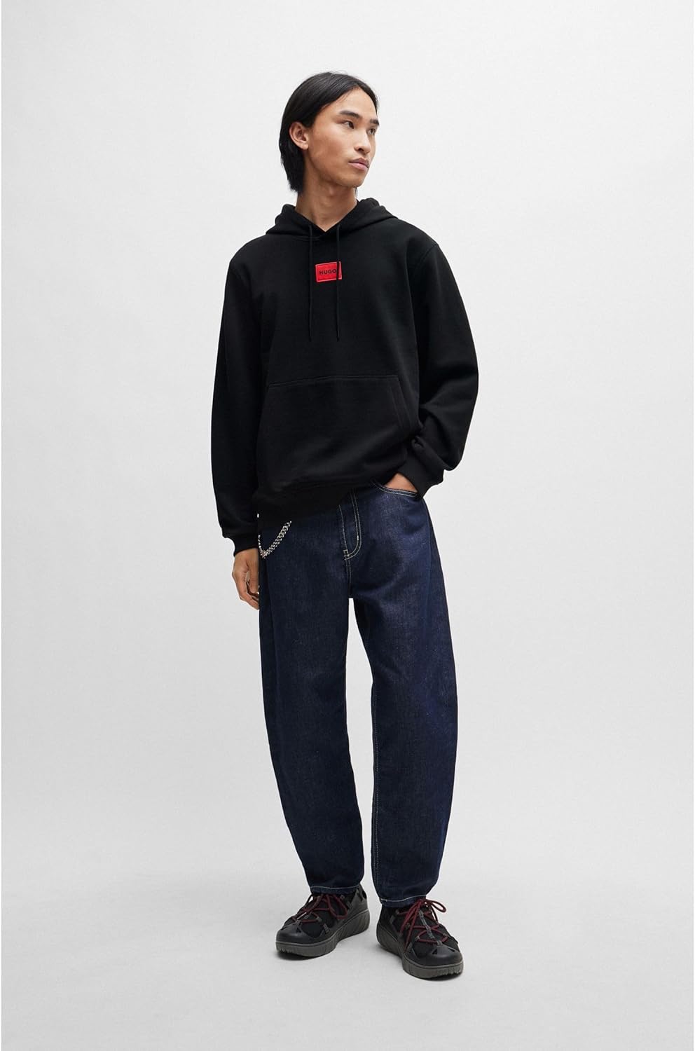 Thumbnail 1 de HUGO Mens Daratschi214 Cotton-terry Hooded Sweatshirt